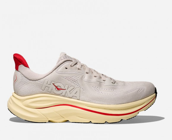 HOKA Women's Clifton 10 Road Running Shoes in Stucco/Cerise - 1162031-SCCC