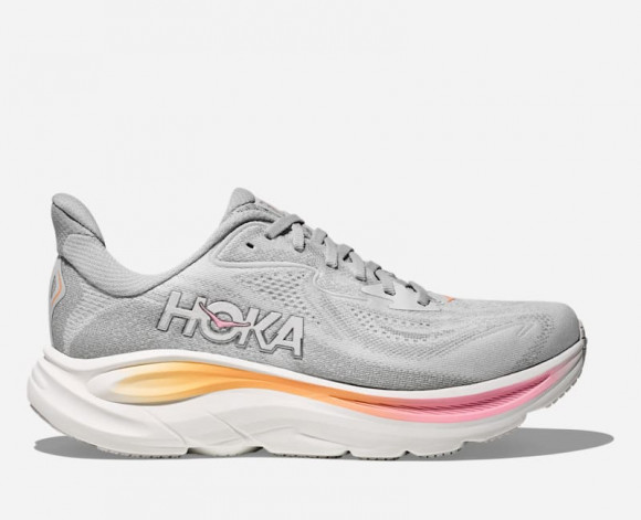 HOKA Women's Clifton 10 Road Running Shoes in Stardust/Cosmic Grey - 1162031-SSTC