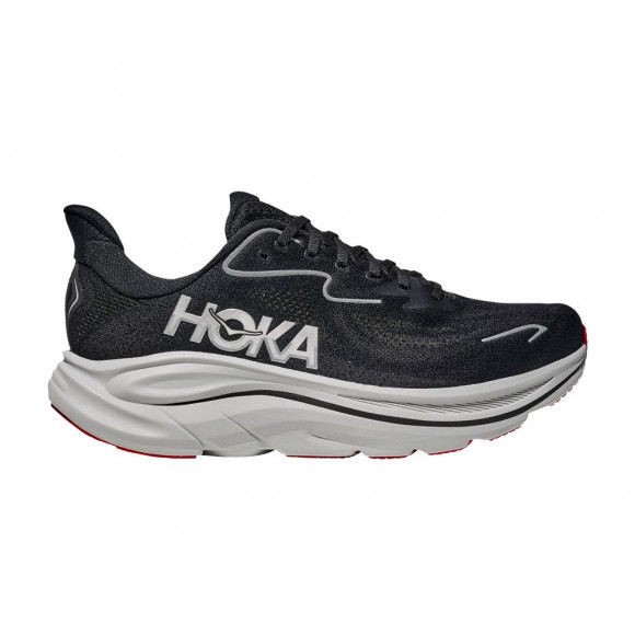 HOKA Clifton 10 Wide 'Black Silver' | Men's Size 10.5 - 1162032-BKSV