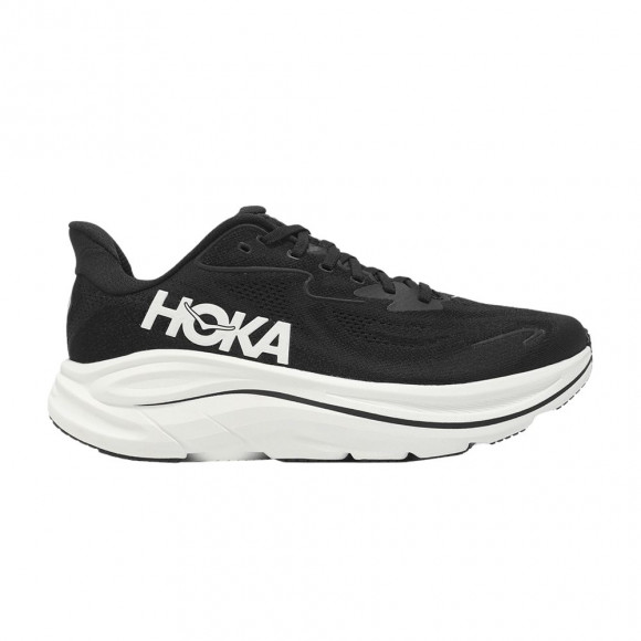 HOKA Clifton 10 Wide 'Black White' | Men's Size 11 - 1162032-BWHT