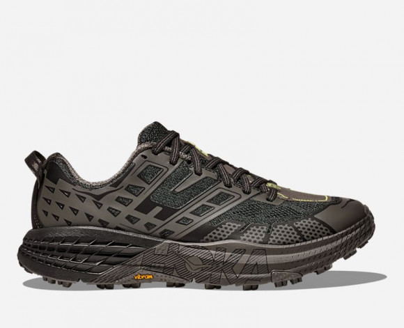 HOKA Speedgoat 2 Trail Shoes in Black/Asphalt Grey - 1162710-BHLT