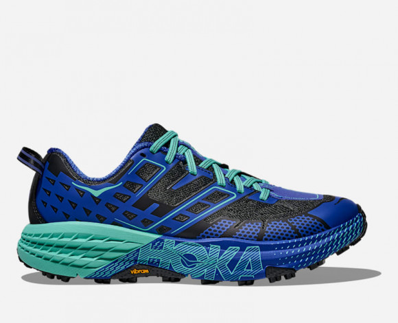 HOKA Speedgoat 2 Trail Shoes in Obsidian/Ultramarine - 1162710-OMR
