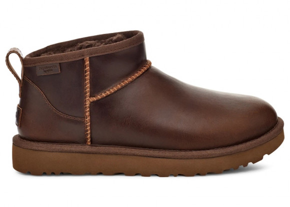 UGG Classic Ultra Mini LTHR Regen Boot Ironwood (Women's) - 1163490-IWD