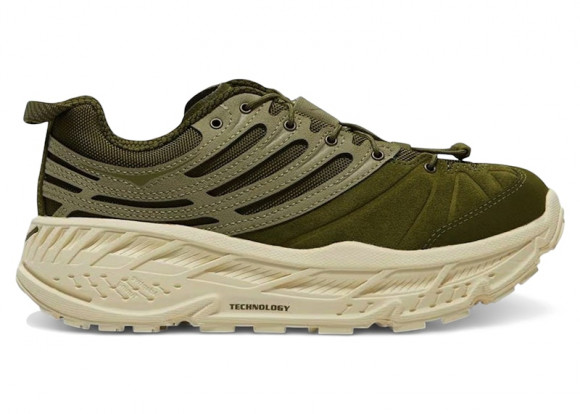HOKA Elite Terrain System Stinson EVO OG Lifestyle Shoes in Moss Green/Wild Mushroom - 1166450-MRNW
