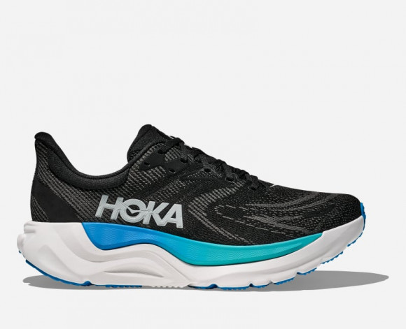 HOKA Men's Arahi 8 Road Running Shoes in Black/Skyward Blue - 1168690-BKSK