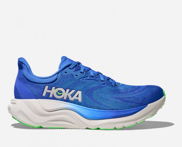 HOKA Men's Arahi 8 Road Running Shoes in Cobalt Blue/Neon Green - 1168690-CBLTB