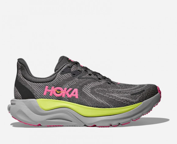 HOKA Women's Arahi 8 Road Running Shoes in Charcoal Grey/Grey Skies - 1168691-CYG