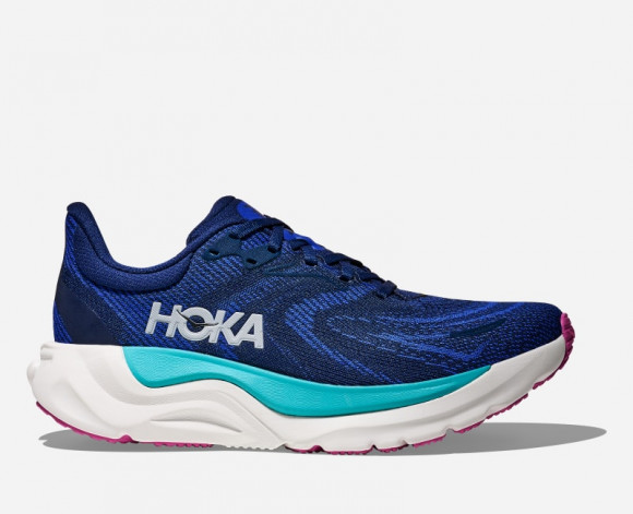HOKA Women's Arahi 8 Road Running Shoes in Midnight Blue/Ultramarine - 1168691-MLLT