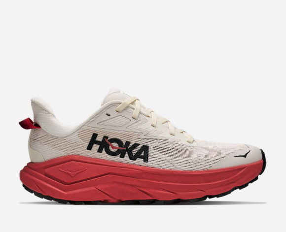 HOKA Women's Challenger 8 Road Running Shoes in Alabaster/Burnt Red - 1168717-ARNT