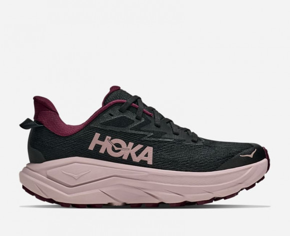 HOKA Challenger 8 Chaussures pour Femme en Black/Pink Opal | Running Sur Route - 1168717-BNKP