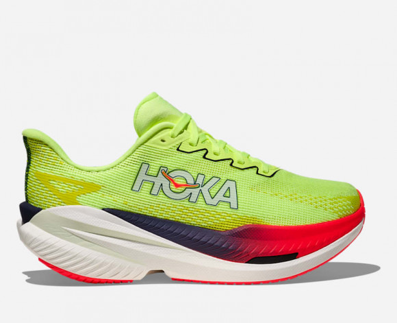 HOKA Women's Mach X 3 Road Running Shoes in Neon Yuzu/Squid Ink - 1168721-NZS