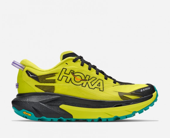 HOKA Men's Mafate 5 Trail Shoes in Black/Hoka Citrus - 1168722-BHK