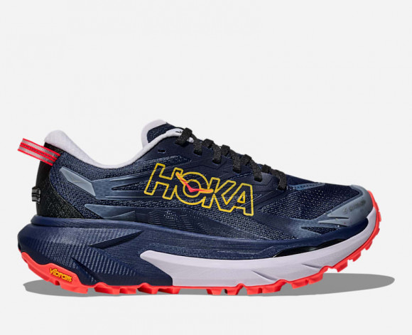 HOKA Women's Mafate 5 Trail Shoes in Midnight Blue/Starlight Glow - 1168723-MLST