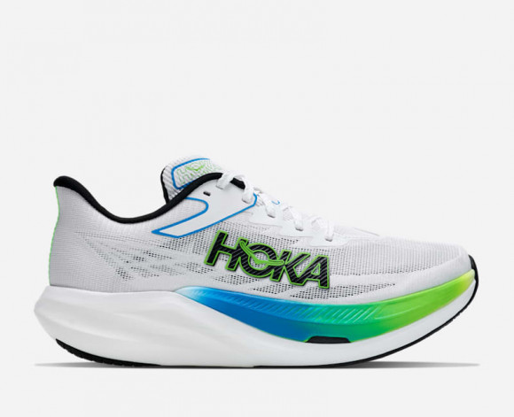 HOKA Rocket X 3 Chaussures en Frost/Electric Lime | Compétition - 1168724-FLCT