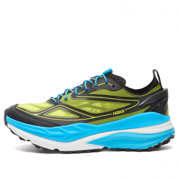 HOKA ONE ONE U Stinson One7 Sneaker in Black/Skyward Blue - 1168931-BKSK
