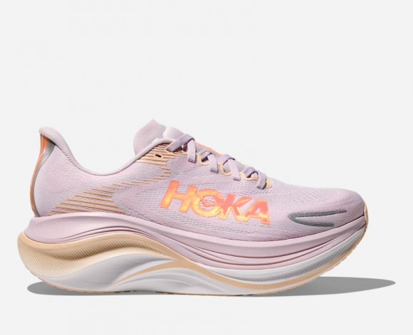 HOKA Women's Skyward X 2 Road Running Shoes in Lilac Cream/Tangerine Glow - 1171926-LRMT