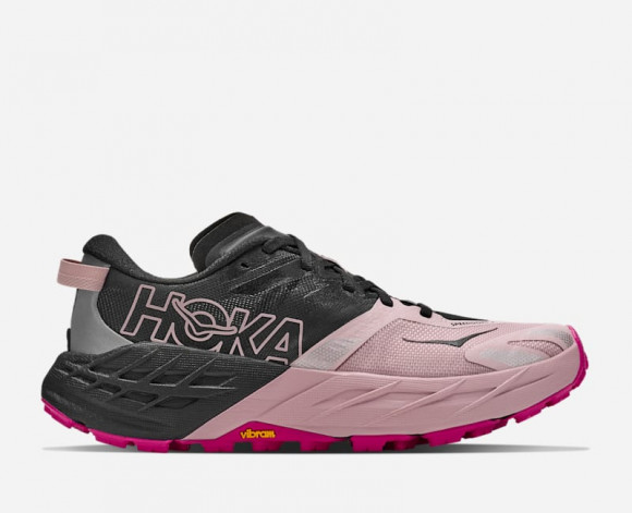HOKA Women's Speedgoat 7 Trail Shoes in Black/Pink Opal - 1171929-BNKP