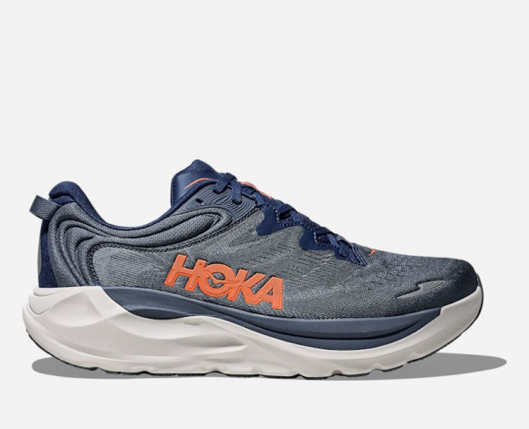 HOKA Men's Gaviota 6 Road Running Shoes in Midnight Blue/Faded Navy - 1171932-MLFD