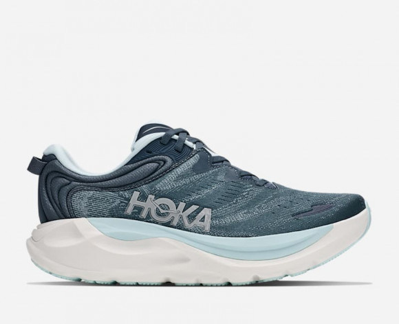 HOKA Women's Gaviota 6 Road Running Shoes in Faded Navy/Glimmering Blue - 1171933-FYGL
