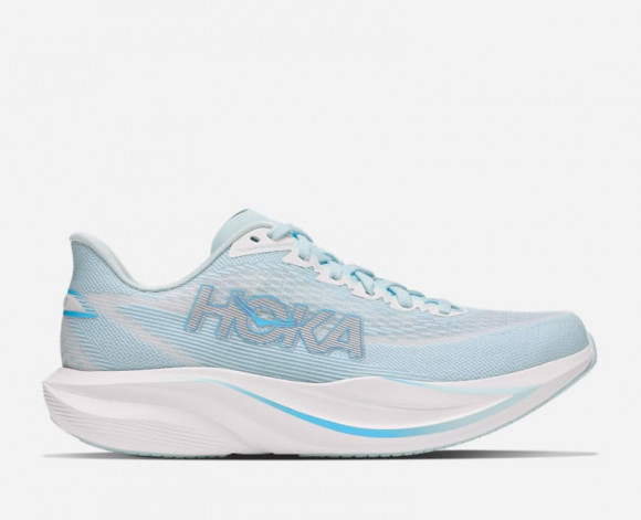 HOKA Women's Mach 7 Road Running Shoes in Glimmering Blue/Frost - 1171938-GLFR