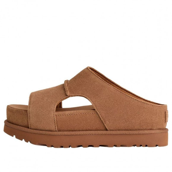 (WMNS) UGG Goldenstar Hi Cutout Slide Platform 'Chestnut' 1175132-CHE - 1175132-CHE