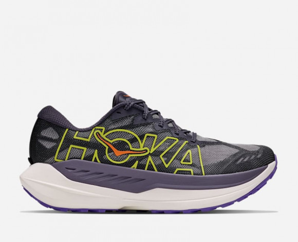 HOKA Men's Rocket X Trail Trail Shoes in Squid Ink/Neon Nebula - 1176330-SNNN