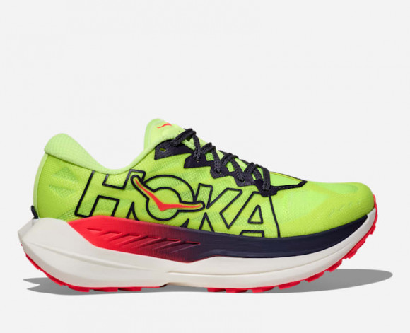 HOKA Women's Rocket X Trail Trail Shoes in Neon Yuzu/Neon Flame - 1176331-NZN