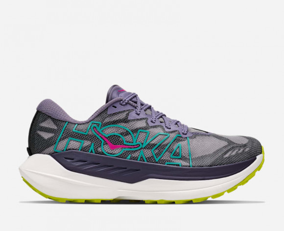 HOKA Women's Rocket X Trail Trail Shoes in Purple Fog/Hoka Citrus - 1176331-PHK