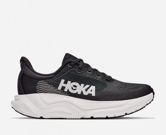 HOKA Men's Arahi 9 Road Running Shoes in Black/White - 1176531-BWHT