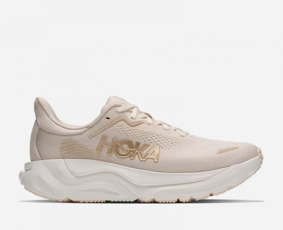 HOKA Women's Arahi 9 Road Running Shoes in Alabaster/Oat Milk - 1176570-ALK