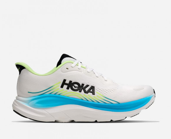 HOKA Men's Clifton 11 Road Running Shoes in Frost/Black - 1176572-FLCK