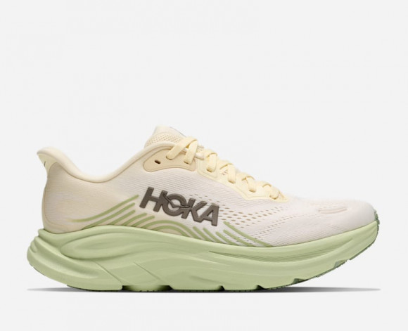 HOKA Women's Clifton 11 Road Running Shoes in Alabaster/Morning Dew - 1176573-ARMR