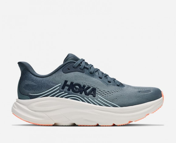 HOKA Women's Clifton 11 Road Running Shoes in Faded Navy/Glimmering Blue - 1176573-FYGL