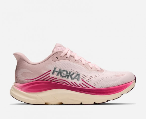 HOKA Women's Clifton 11 Road Running Shoes in Pink Opal/Alabaster - 1176573-PKPL