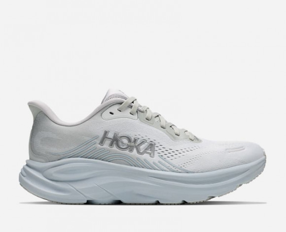 HOKA Women's Clifton 11 Road Running Shoes in Stardust/Mineral Blue - 1176573-STMN