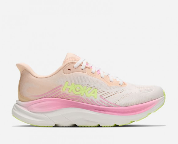 HOKA Women's Clifton 11 Road Running Shoes in Tangerine Glow/White - 1176573-TWW