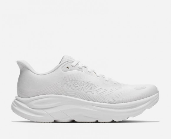 HOKA Women's Clifton 11 Road Running Shoes in White - 1176573-WWH