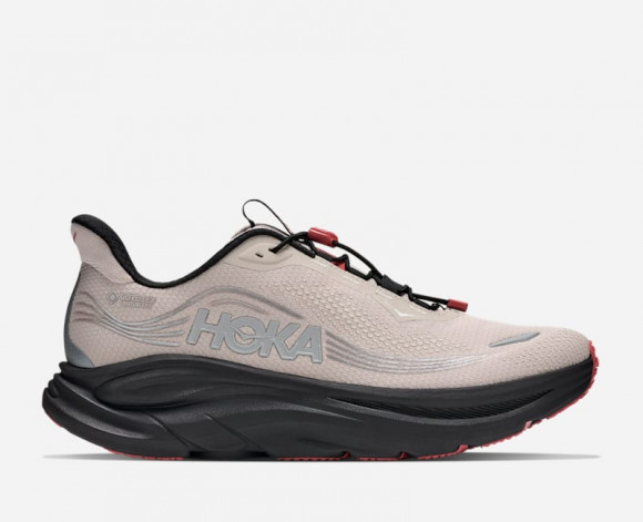 HOKA Men's Clifton 11 GORE-TEX® Road Running Shoes in River Rock Grey/Carbon Black - 1176574-RKGR