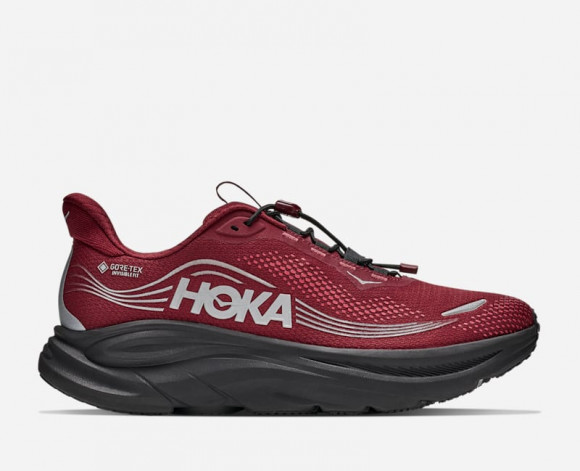 HOKA Men's Clifton 11 GORE-TEX® Road Running Shoes in Varsity Burgundy/Carbon Black - 1176574-VYBR