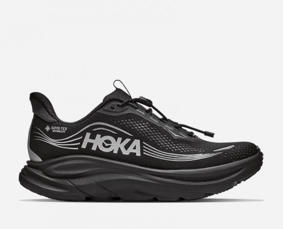 HOKA Women's Clifton 11 GORE-TEX® Road Running Shoes in Black - 1176575-BBLC