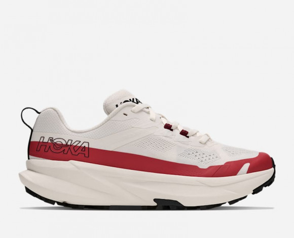 HOKA Women's Torrent 5 Trail Shoes in Alabaster/Burnt Red - 1176634-ARNT
