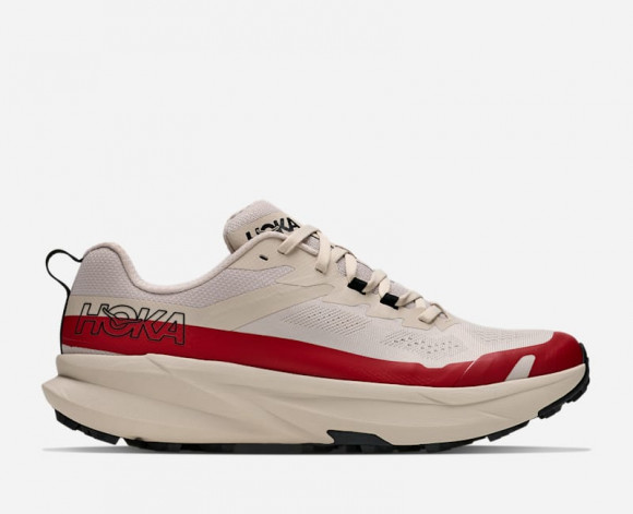 HOKA Men's Torrent 5 Trail Shoes in River Rock Grey/Red Agate - 1176650-RRYR