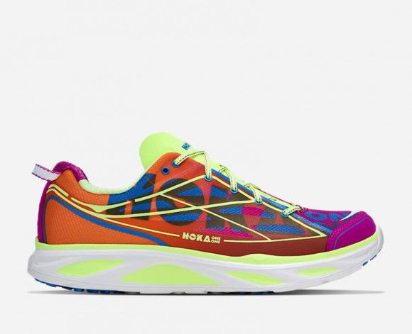 HOKA Huaka Pro Lifestyle Shoes in Fuchsia/Neon Yuzu - 1176672-FCHS