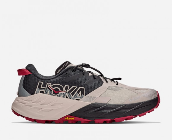 HOKA Men's Speedgoat 7 GORE-TEX® Trail Shoes in Black/River Rock Grey - 1176674-BKRV