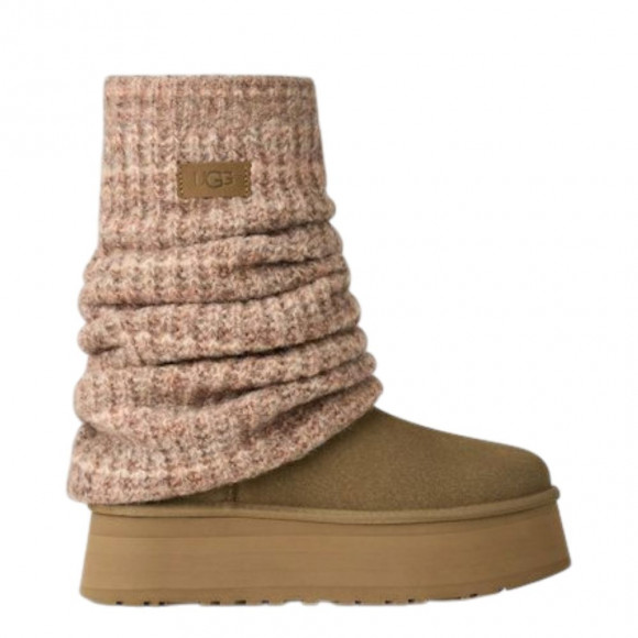 UGG Wmns Classic Mini Dipper Legwarmer Boot 'Light Bronze' | Brown | Women's Size 7 - 1178990-LBNZ