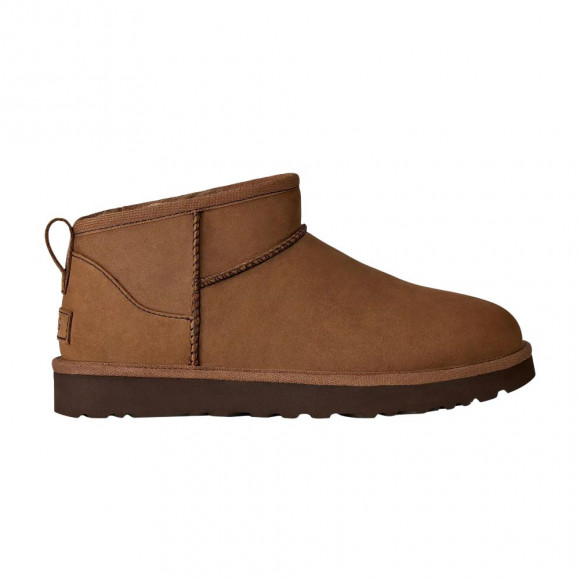 UGG Wmns Classic Ultra Mini Nubuck 'Dark Chestnut' | Brown | Women's Size 5 - 1184556