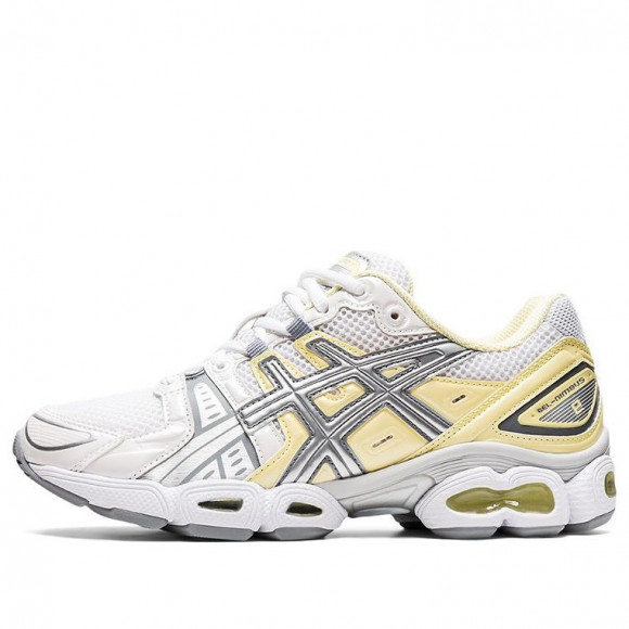 ASICS GEL-Nimbus 9 WHITE/SILVER/YELLOW Marathon Running Shoes (Low Tops ...