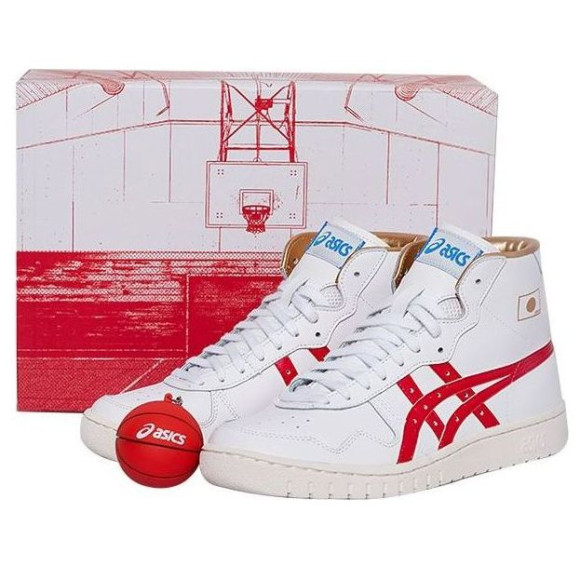 ASICS Unisex Japan L Retro White/Red 1203A138-100-S-BOX - 1203A138-100-S-BOX