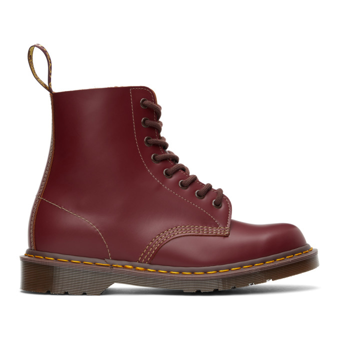 Dr. Martens 1460 Vintage Made In England Lace Up Boot Oxblood Quilon - 12308601
