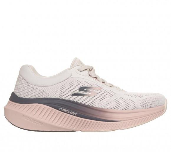 Skechers Women's GO WALK Max Cushioning Arch Fit - Clare Sneaker in Natural/Pink - 125594